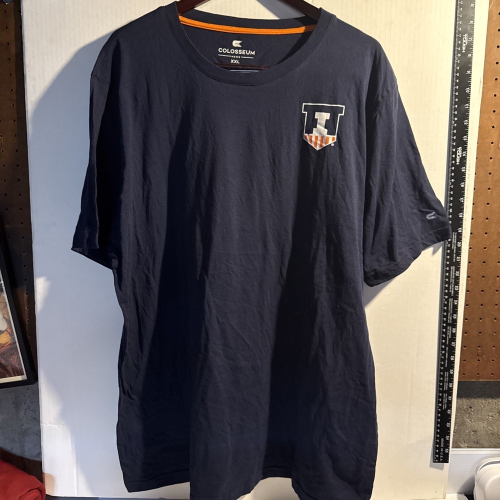 Illinois Fighting Illini Logo T-shirt Blue Orange Men's Size XXL NWOT